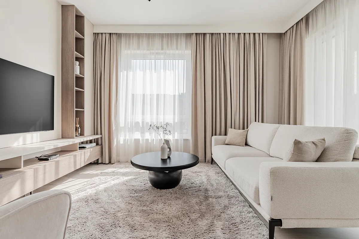 Minimalistyczna kuchnia - mieszkanie na wynajem airbnb Łódź