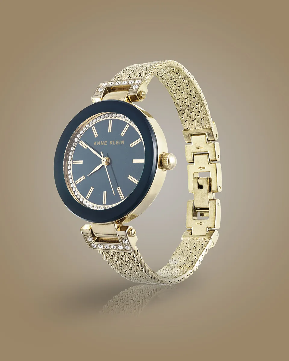 Zegarek Anne Klein - złota branzoleta z zieloną tarczą - fotografia Łódź Katarzyna Sołtysiak